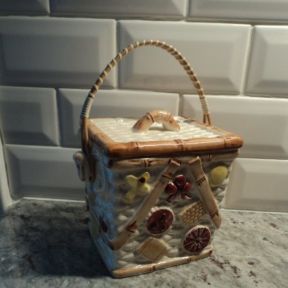vintage cookie jar "cookies all over" Japan - Picture 1 of 10